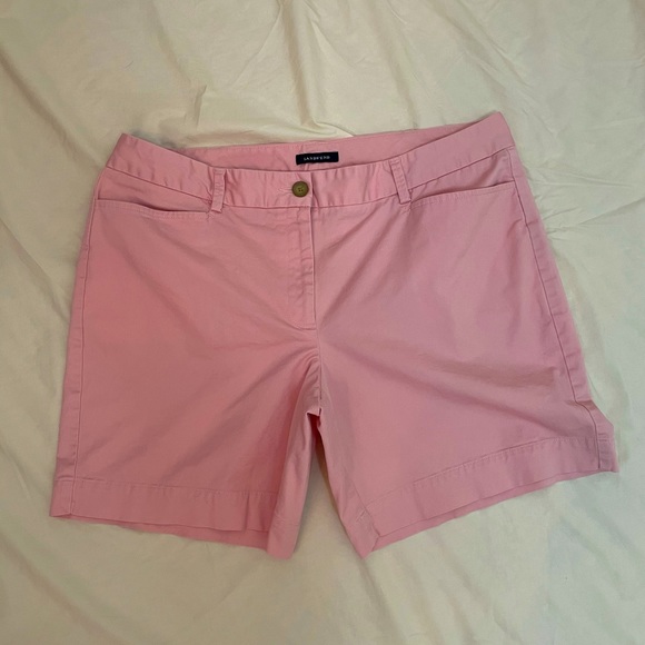 💙 Land's End Chino Shorts Pastel Pink Size 14 - Picture 1 of 5